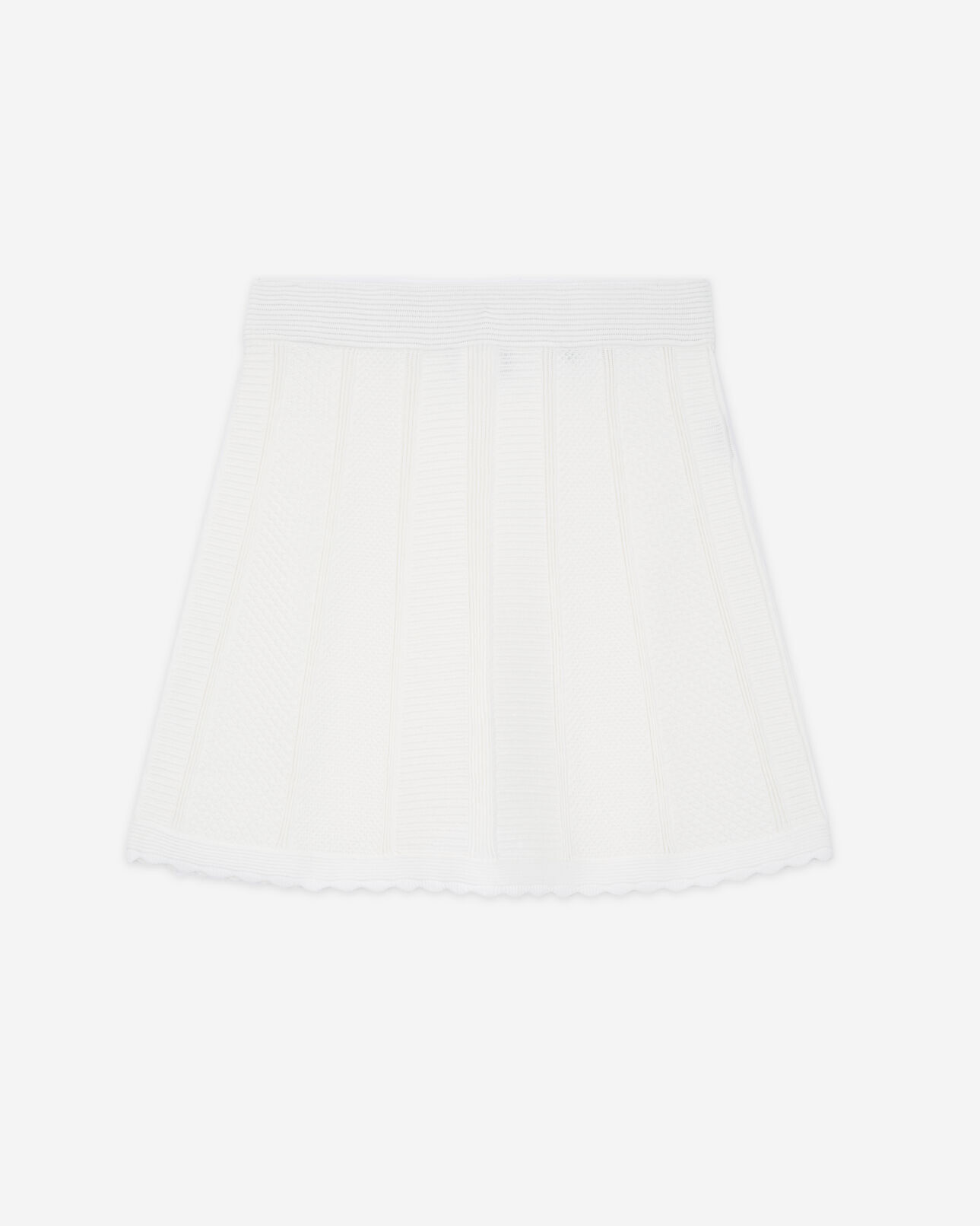The Kooples FEMME WHITE jupe courte blanche en maille