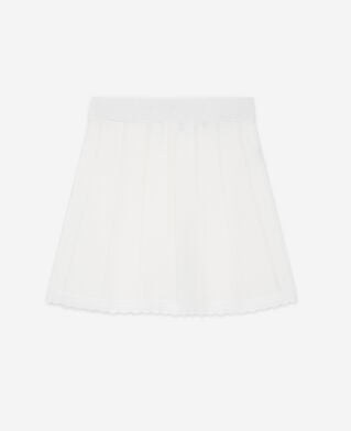 The Kooples WOMEN WHITE short white knit skirt
