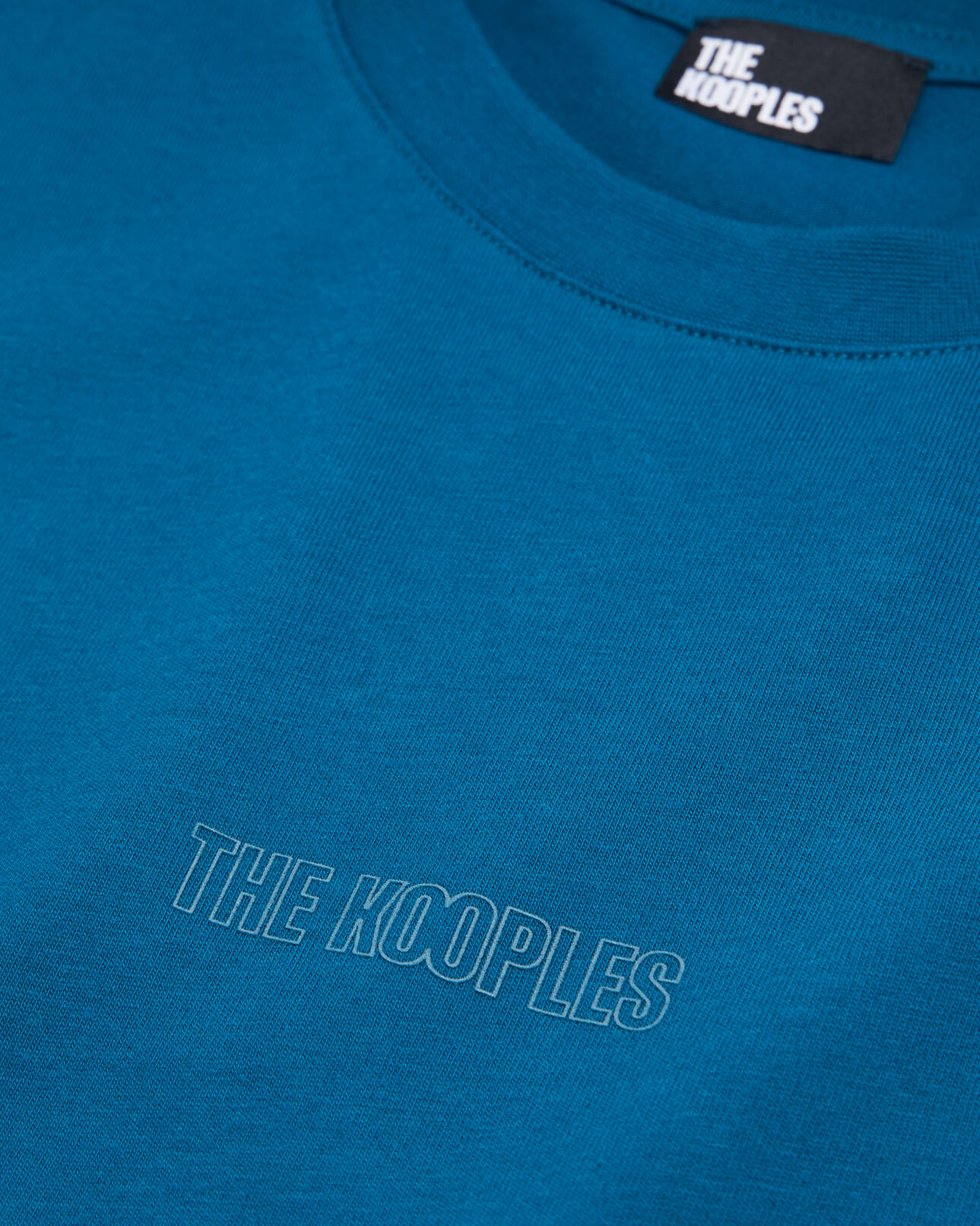The Kooples MEN MEDIUM BLUE men's blue t-shirt with logo