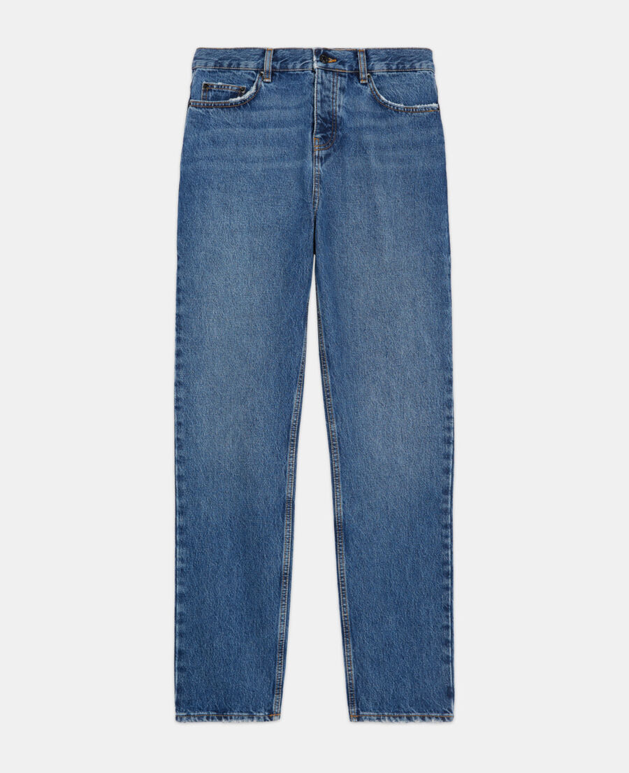 The Kooples H BLUE DENIM blue straight-cut jeans