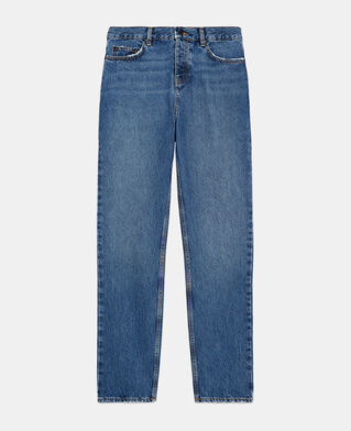 The Kooples H BLUE DENIM blue straight-cut jeans