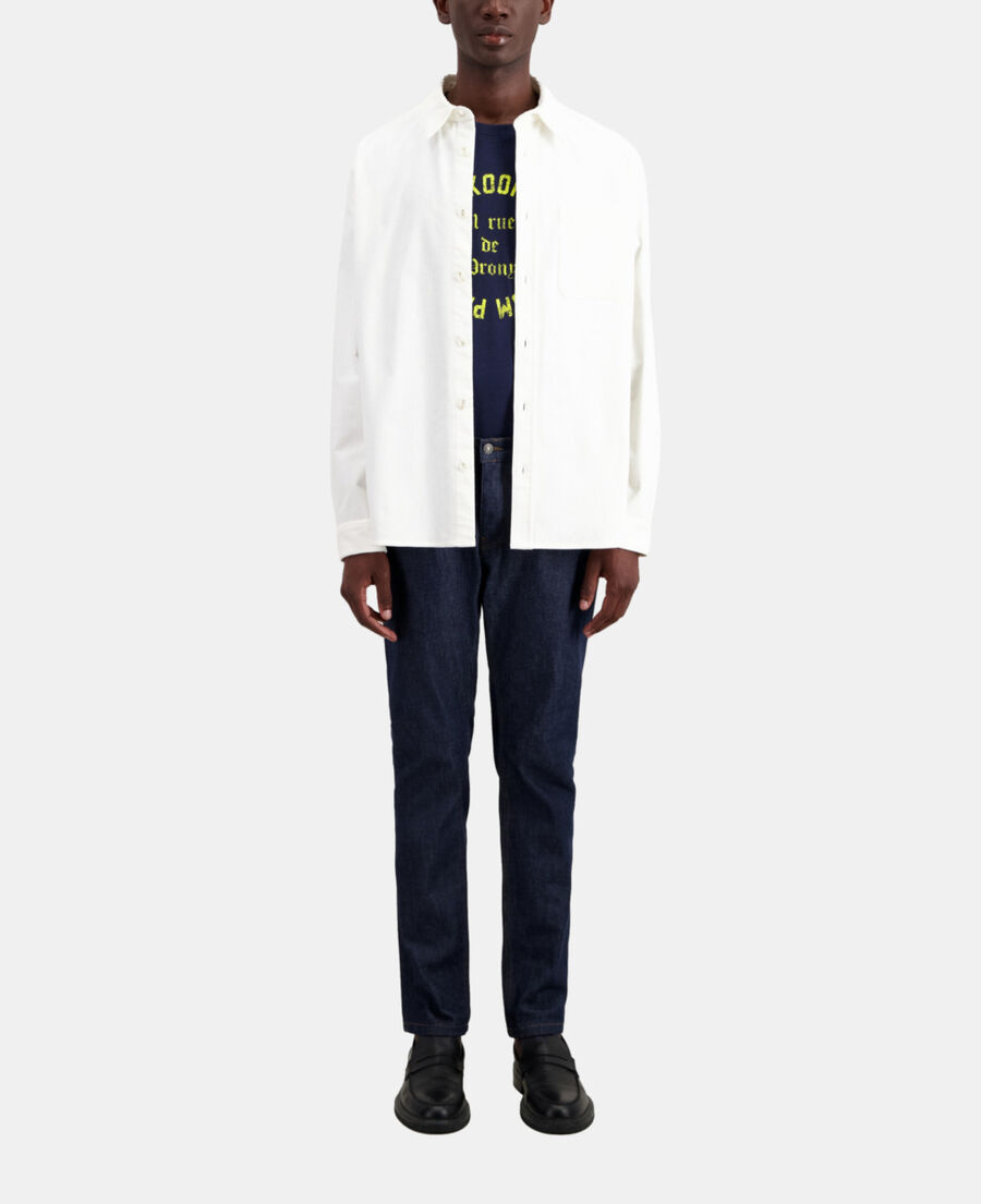 The Kooples H ECRU ecru corduroy shirt