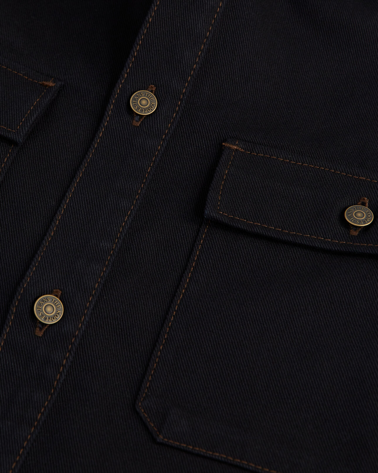 The Kooples MEN BLACK black jean shirt with patch pockets