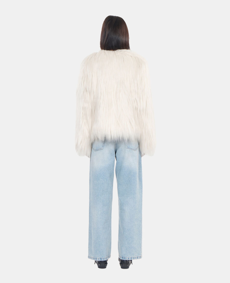 The Kooples F ECRU ecru faux fur coat