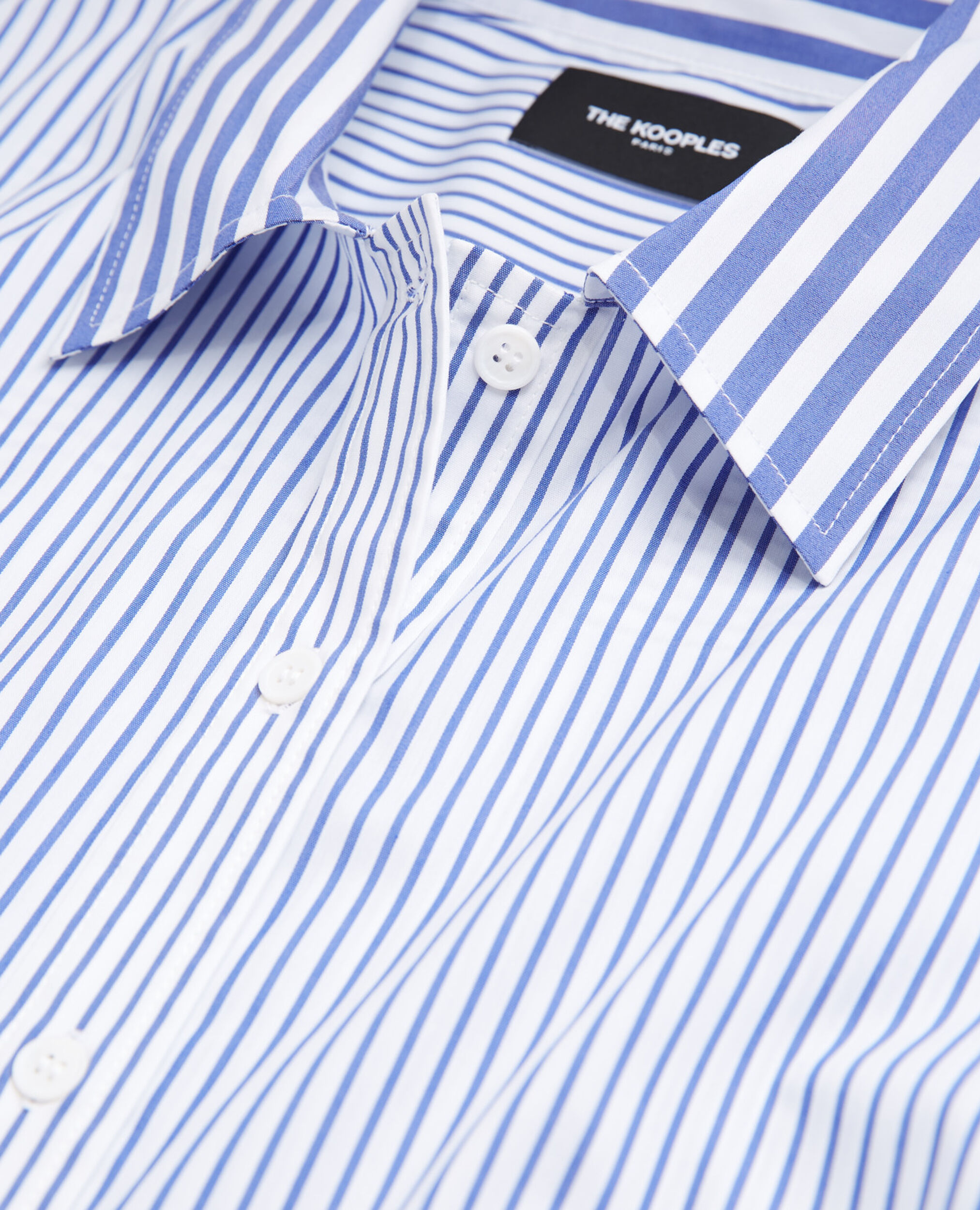 Straight-fit striped formal blue shirt, BLUE WHITE, hi-res image number null