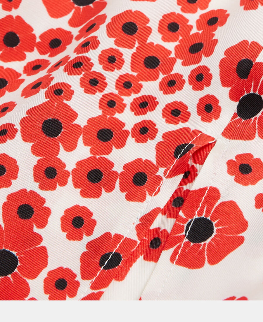 The Kooples FEMME RED / WHITE robe longue fleurie