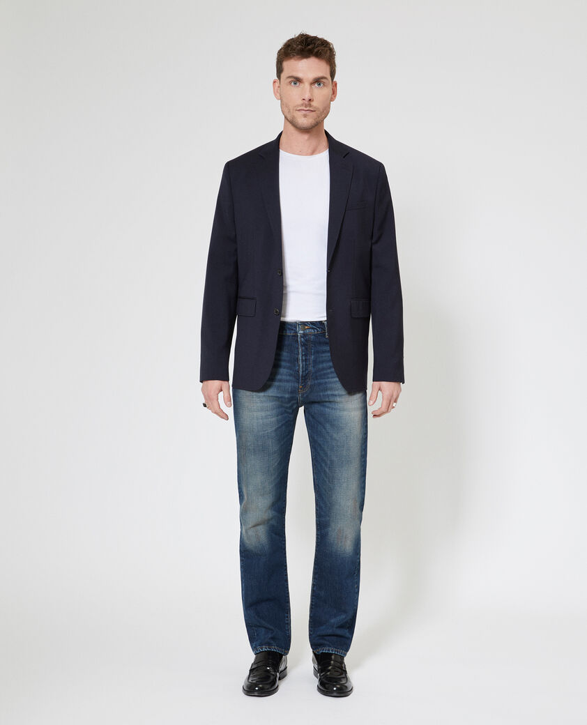 The Kooples HOMME MEDIUM BLUE jean droit d&eacute;lav&eacute; bleu