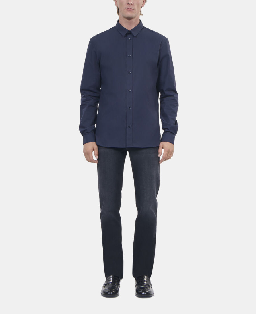 The Kooples MEN NAVY navy blue poplin shirt
