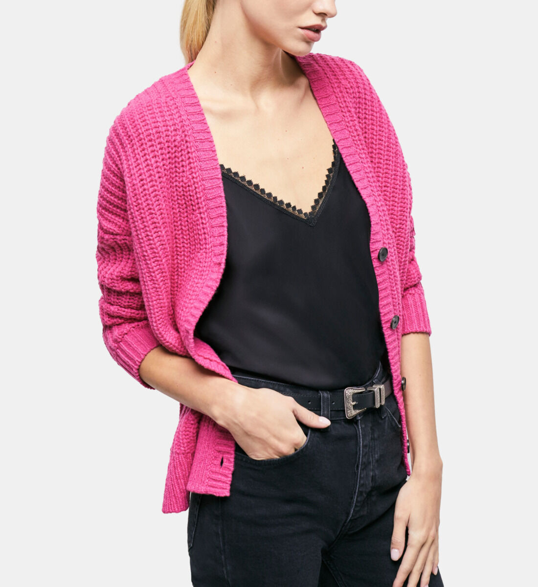 Pink cardigan shop