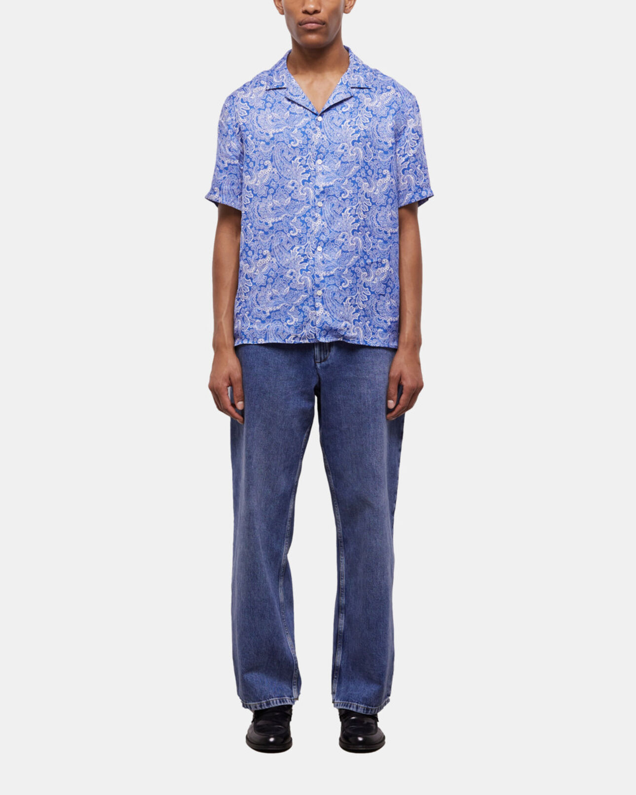 The Kooples HOMME BLUE chemise imprimée bleue