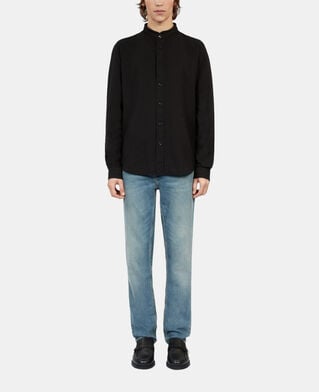 The Kooples MEN BLACK black cotton and linen shirt