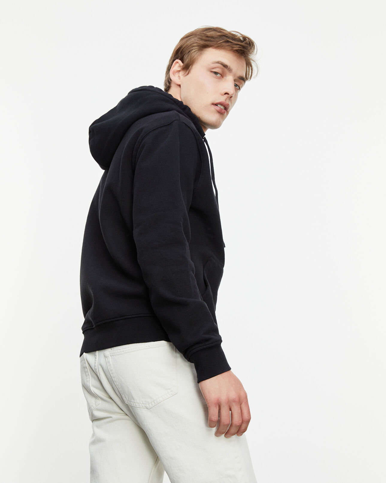 The Kooples HOMBRE BLACK sudadera negra capucha logotipo pecho
