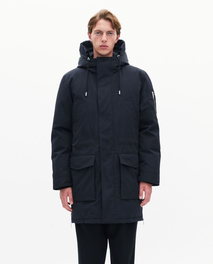 The Kooples MEN NAVY navy water-repellent parka