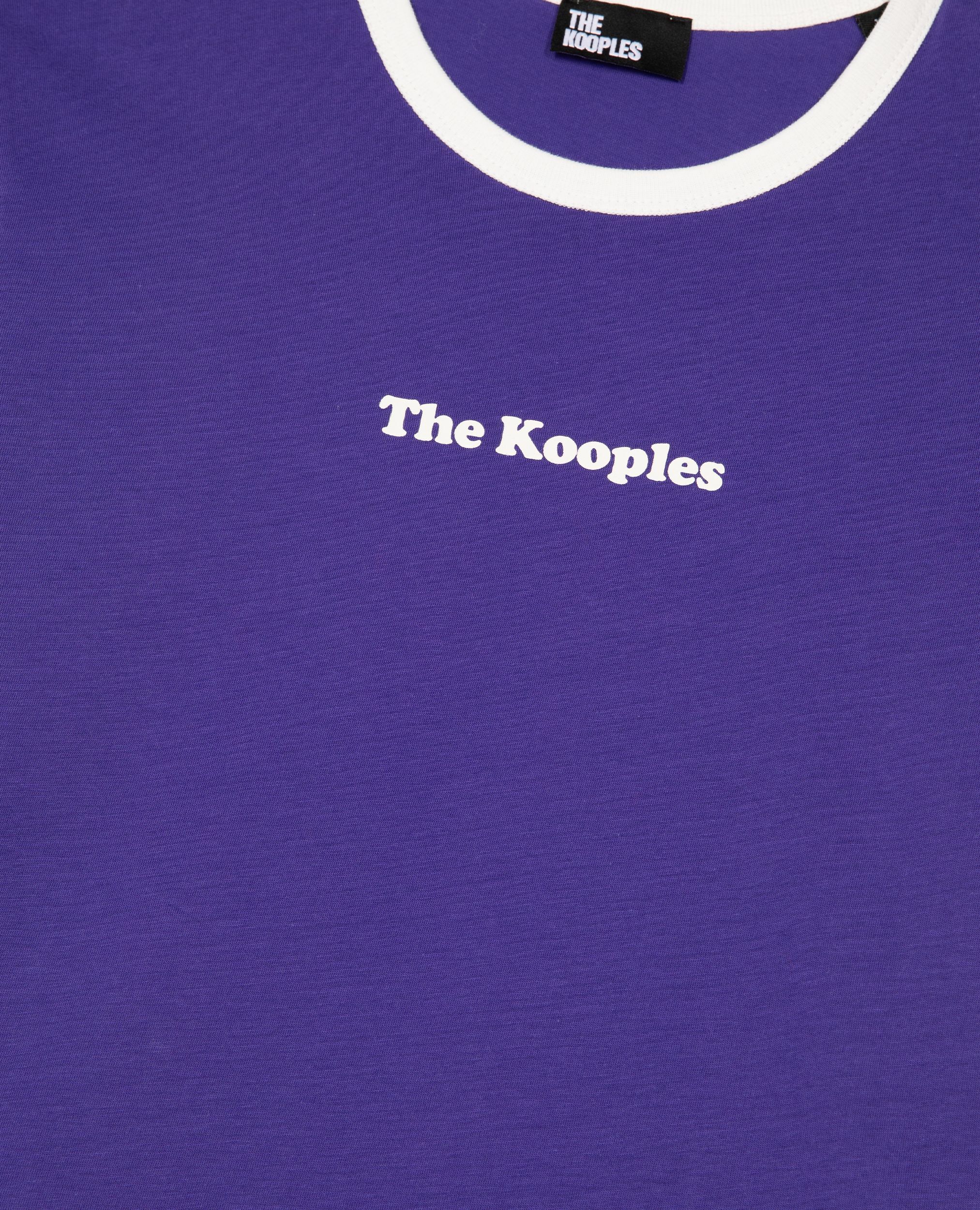 T-shirt with purple screen print, ELECTRIC BLUE, hi-res image number null