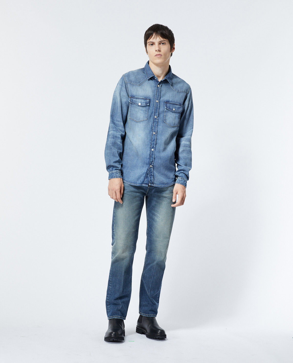 Faded hotsell jean shirt