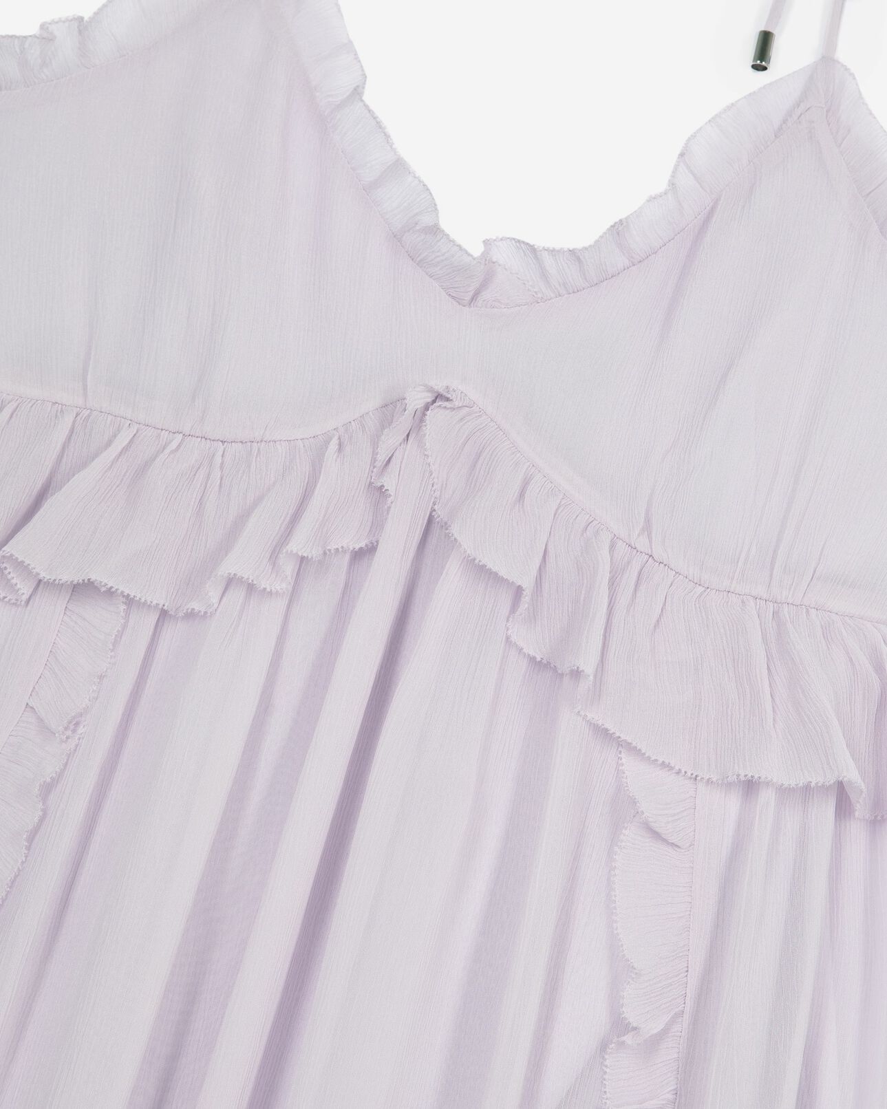 The Kooples FEMME LIGHT PURPLE robe longue avec volants lilas