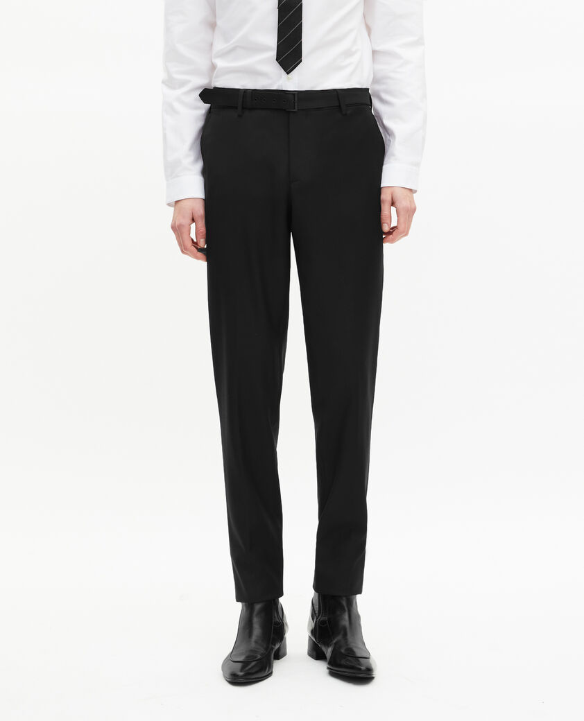The Kooples H BLACK super 100s black wool suit pants