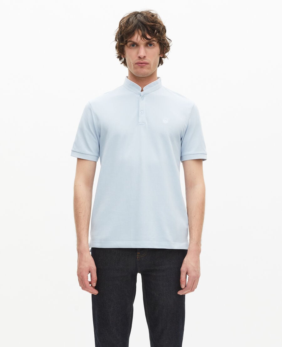 The Kooples HERREN LAVENDER hellblaues poloshirt aus piqué-baumwolle