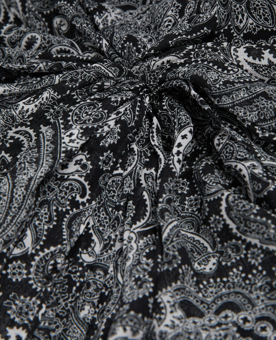 The Kooples DAMEN BLACK WHITE halblanger, schwarzer rock mit print