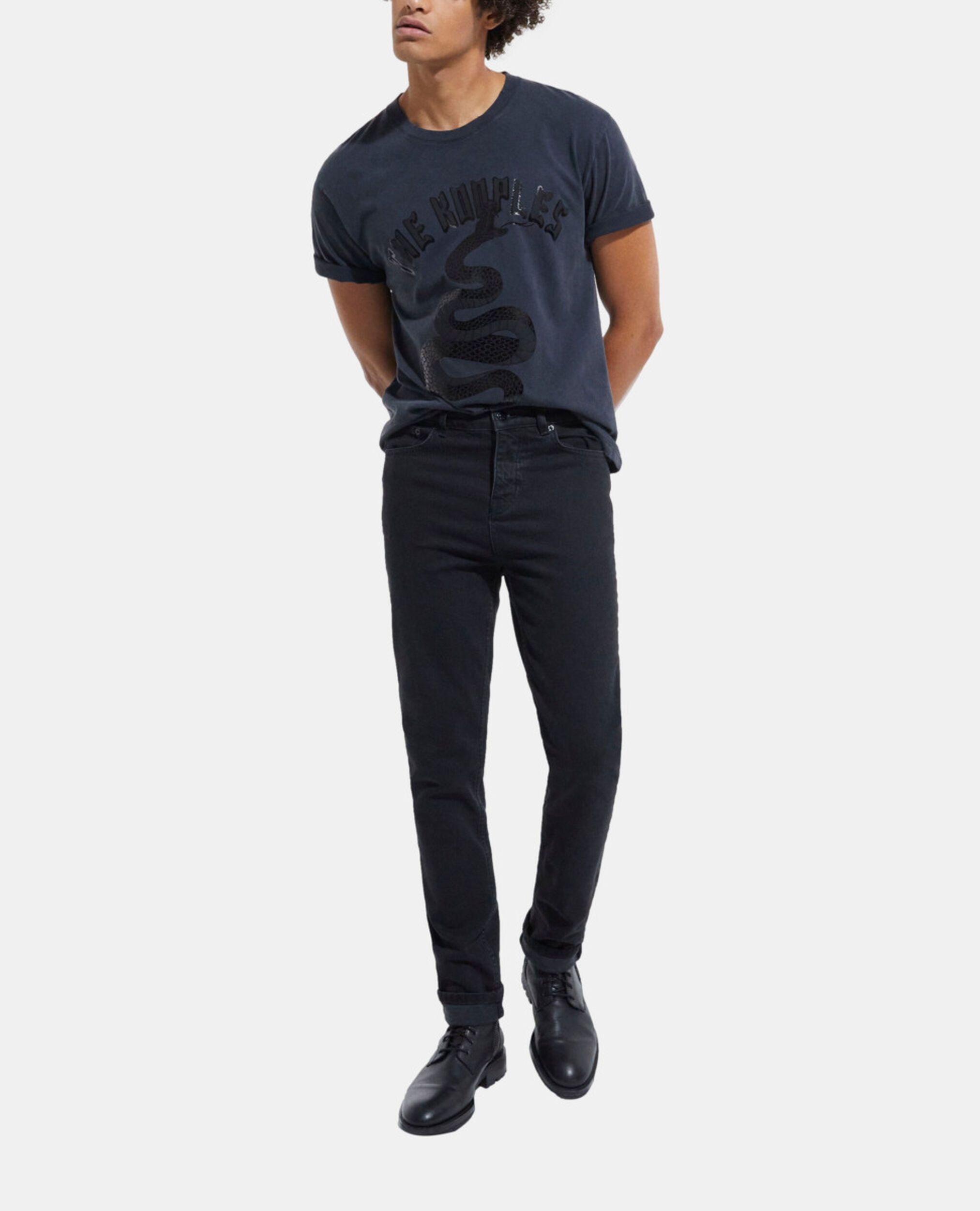 Camiseta serigrafía negra, BLACK, hi-res image number null