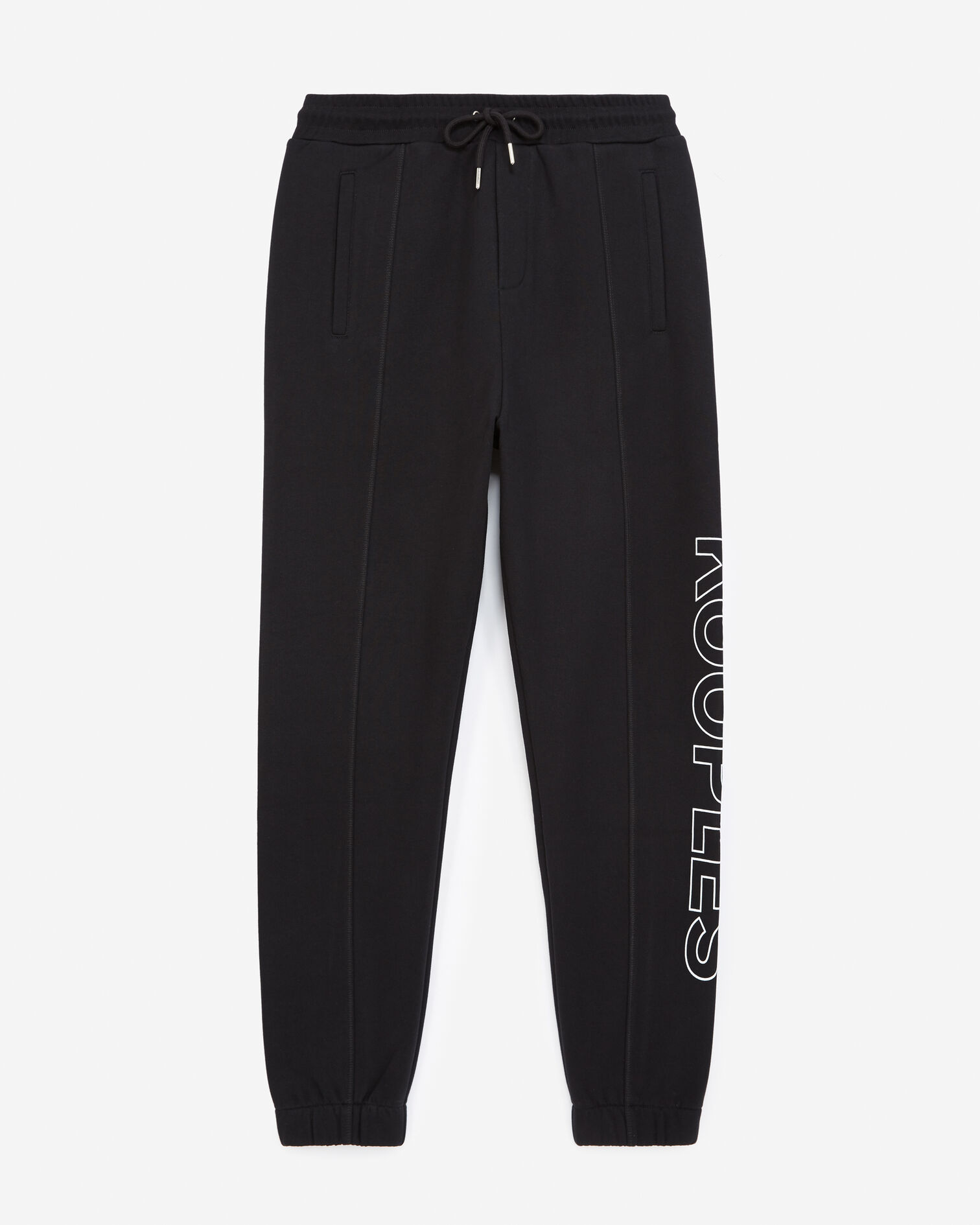 Jogging noir imprimé The Kooples latéral, BLACK, hi-res image number null