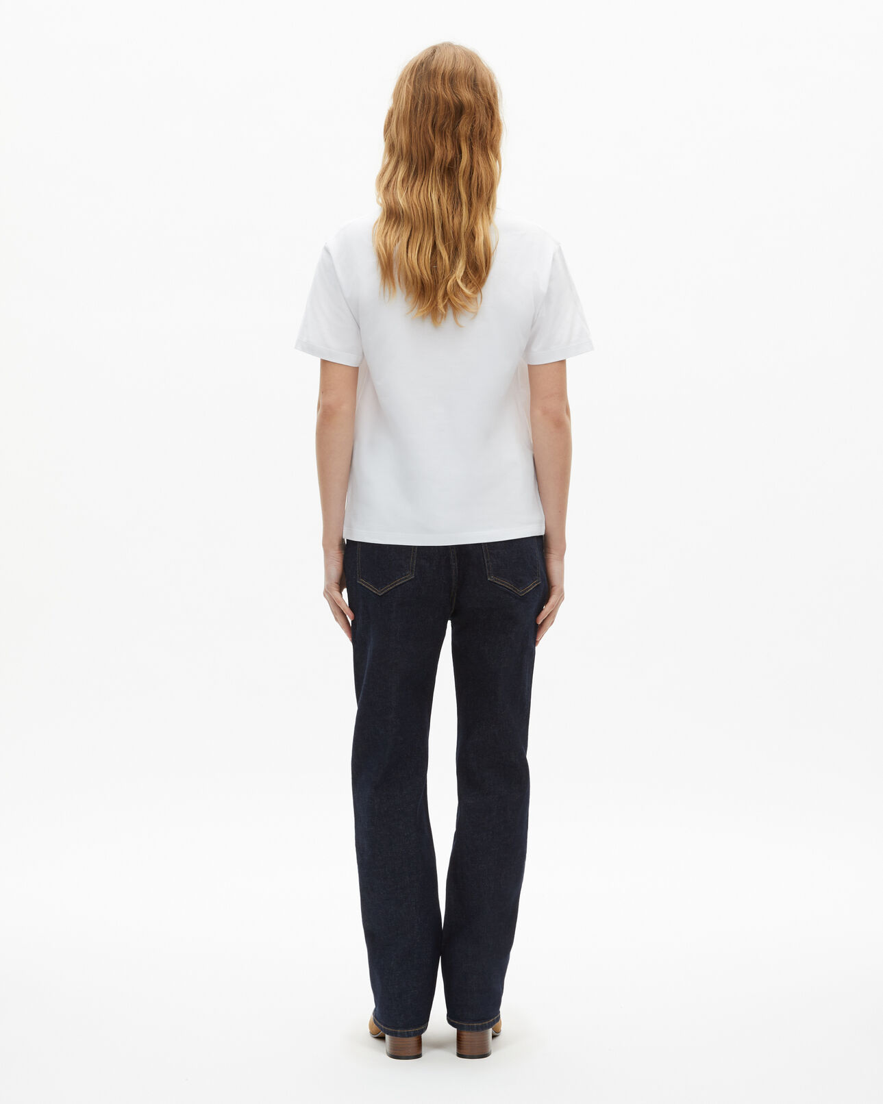 The Kooples DAMEN WHITE t-shirt mit herz-beflockung in weiß
