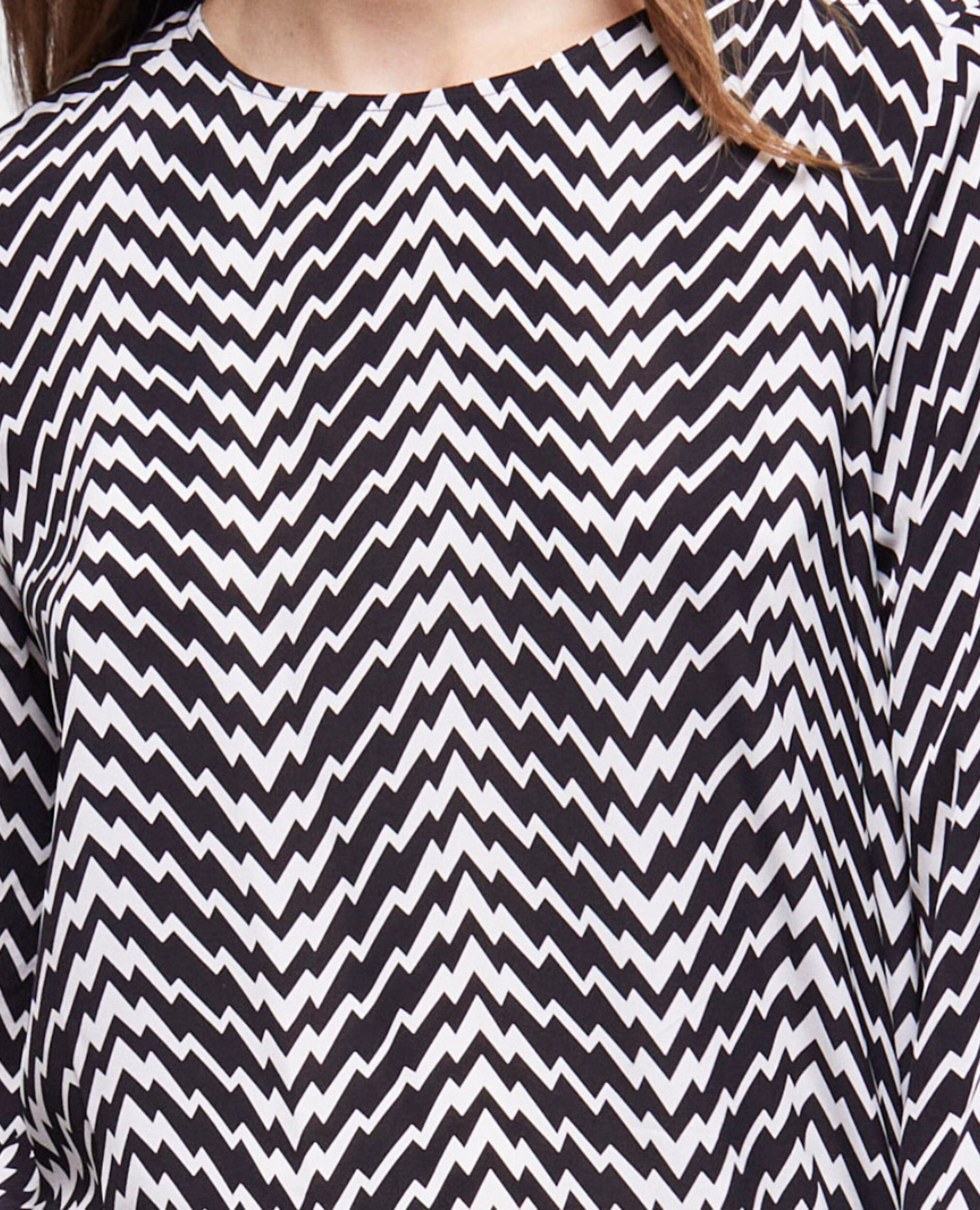 Black printed top, BLACK WHITE, hi-res image number null
