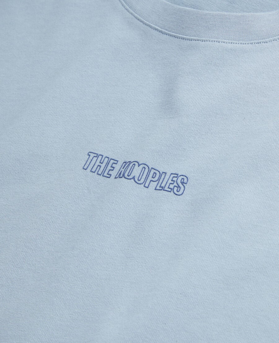 The Kooples H BLUE GREY blue t-shirt with logo