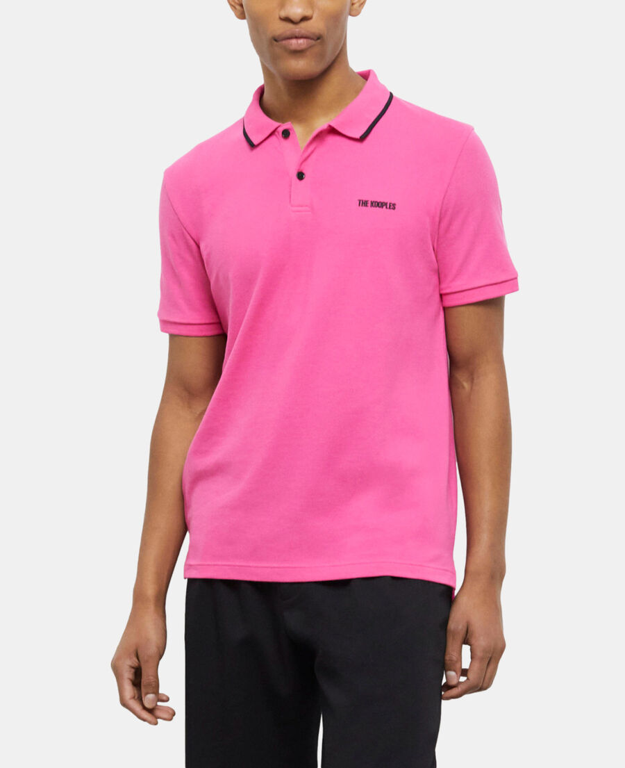 The Kooples H PINK pink polo shirt with logo
