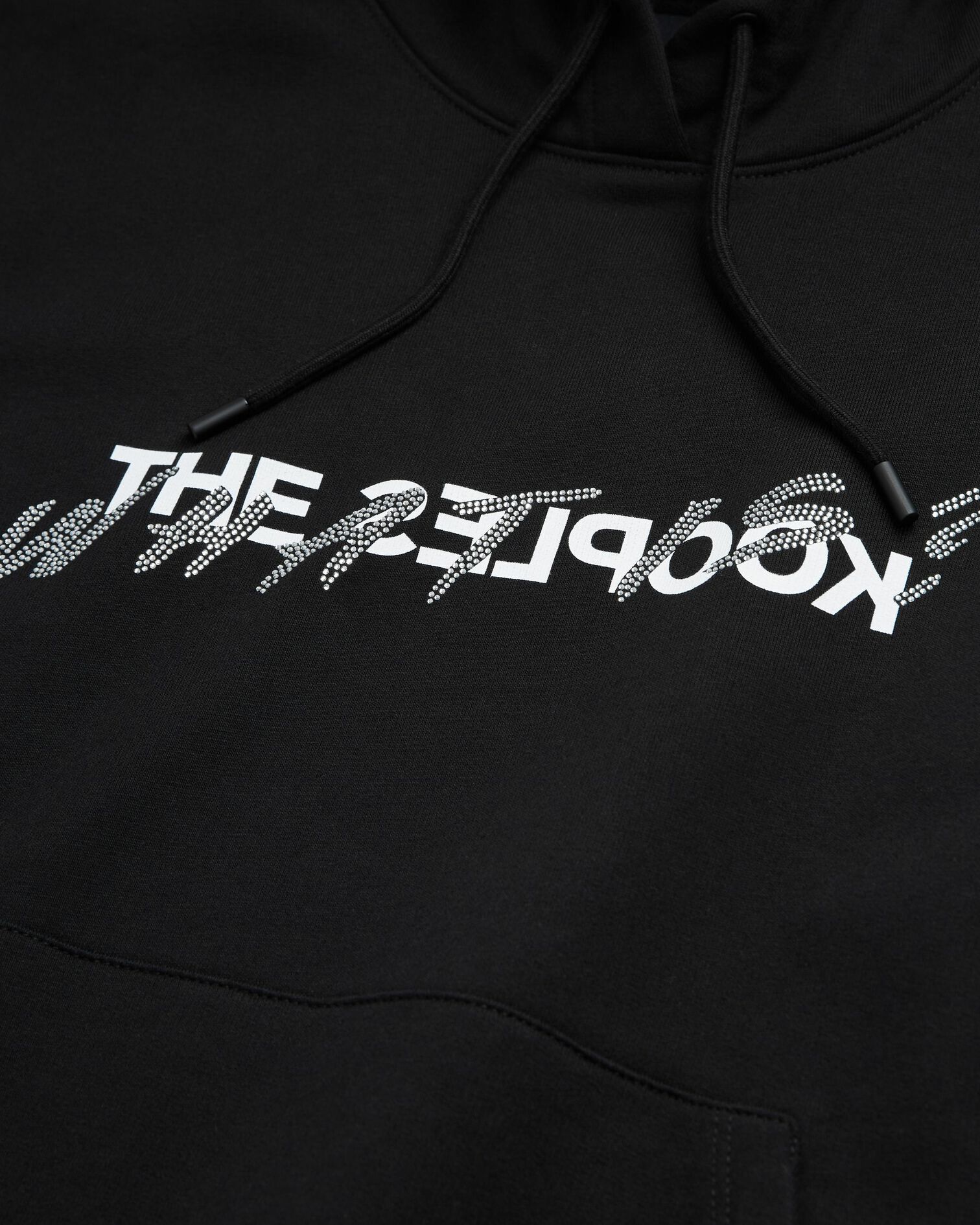 Damen Schwarzes Sweatshirt mit „What is“-Strassbesatz, BLACK, hi-res image number null