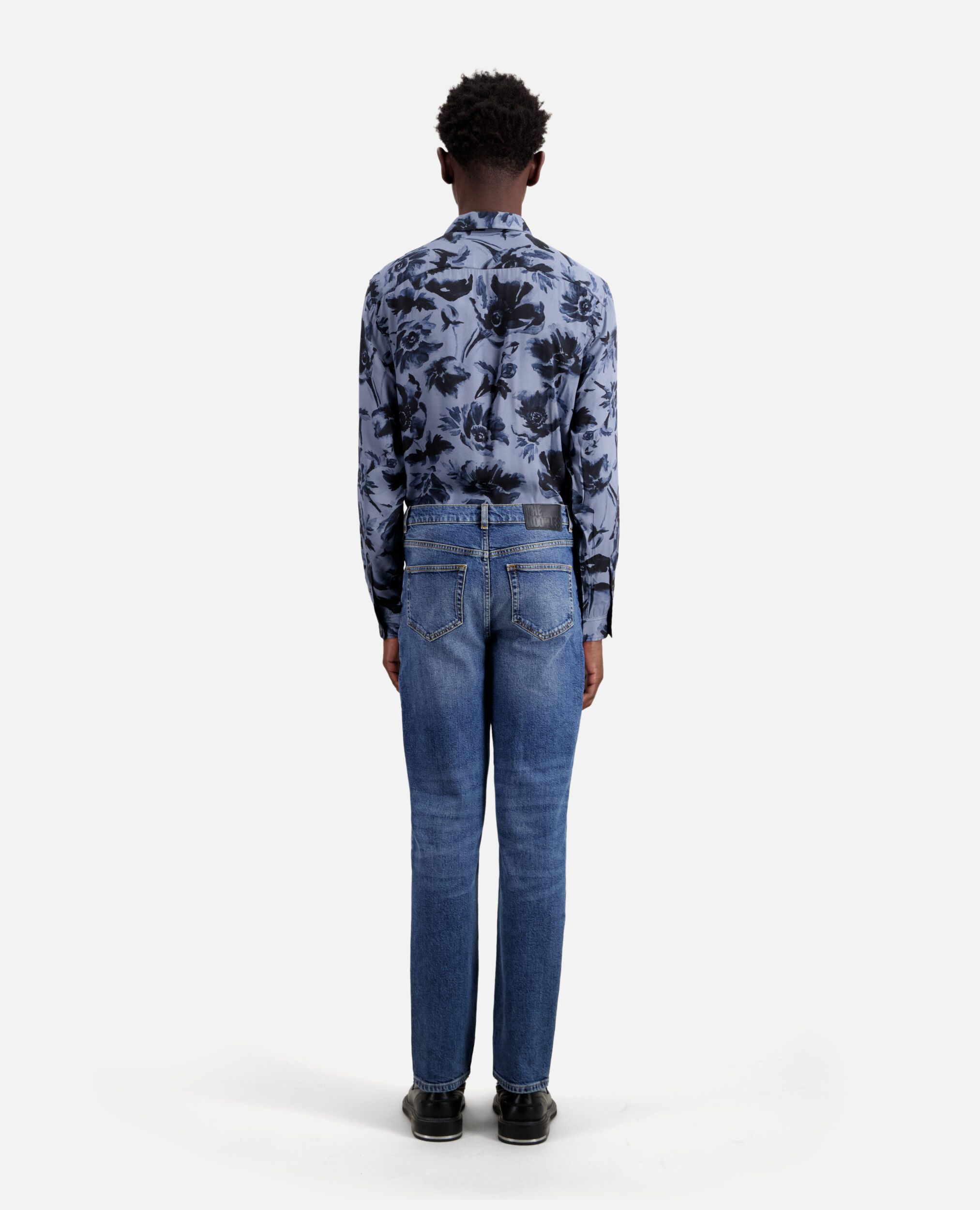 Dunkelblaue Jeans in Slim-Fit, BLUE DENIM, hi-res image number null