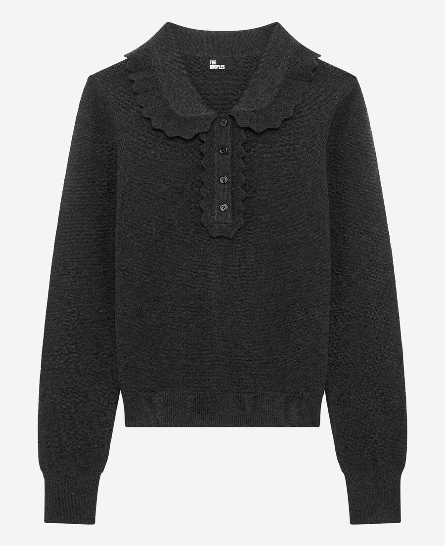 The Kooples FEMME BLACK pull col claudine noir