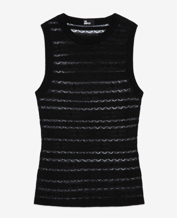 schwarzes wolltop