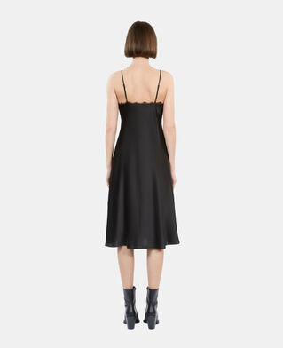 The Kooples F BLACK short black silk slip dress