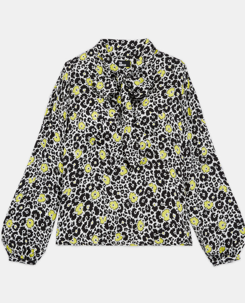 The Kooples DAMEN ECRU / YELLOW blumentop