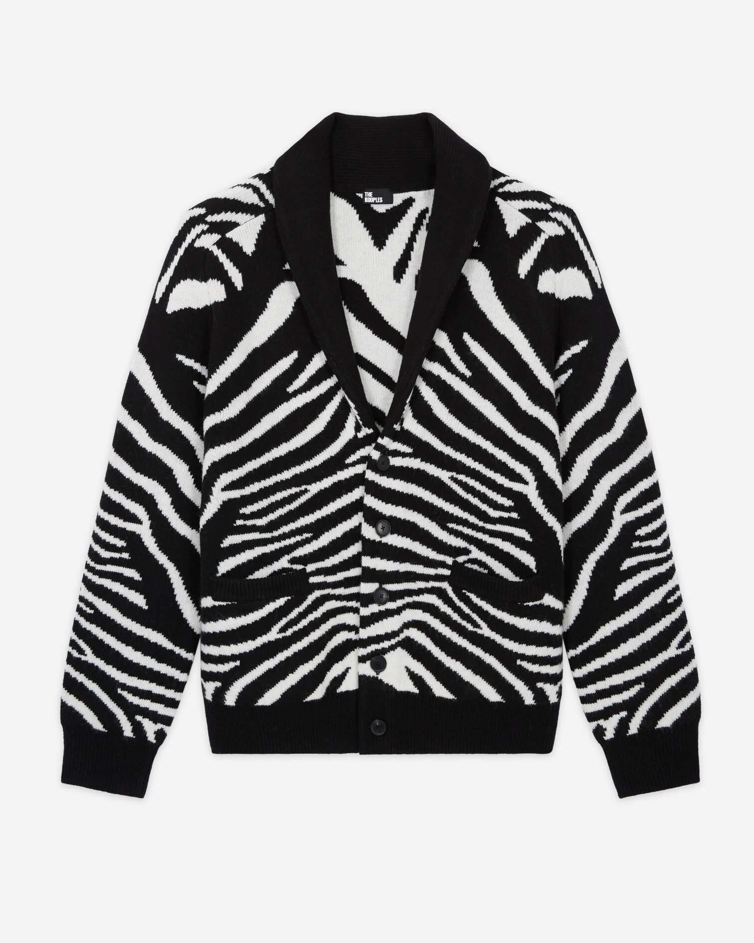 Jersey lana estampado, BLACK WHITE, hi-res image number null
