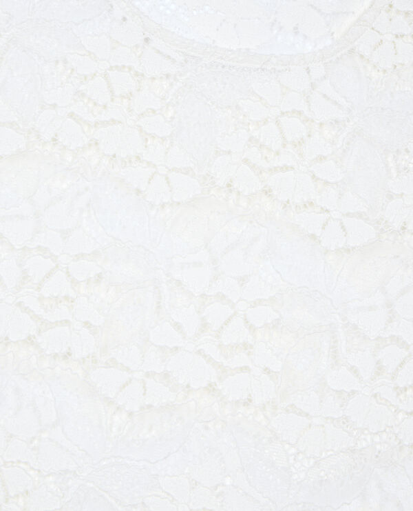The Kooples MUJER ECRU top blanco crudo encaje