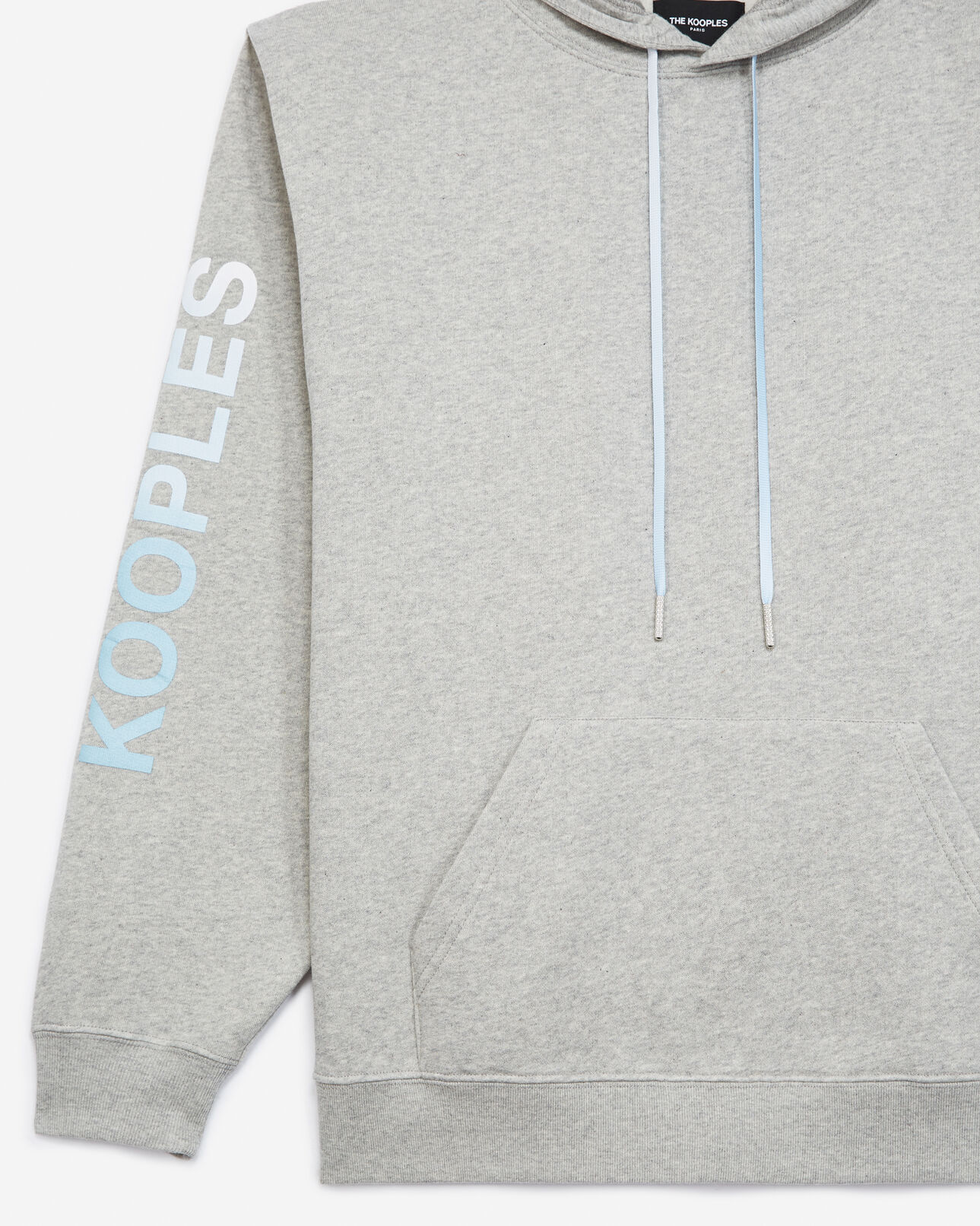 The Kooples FEMME LIGHT GREY MELANGE sweat gris oversize logo tie and dye