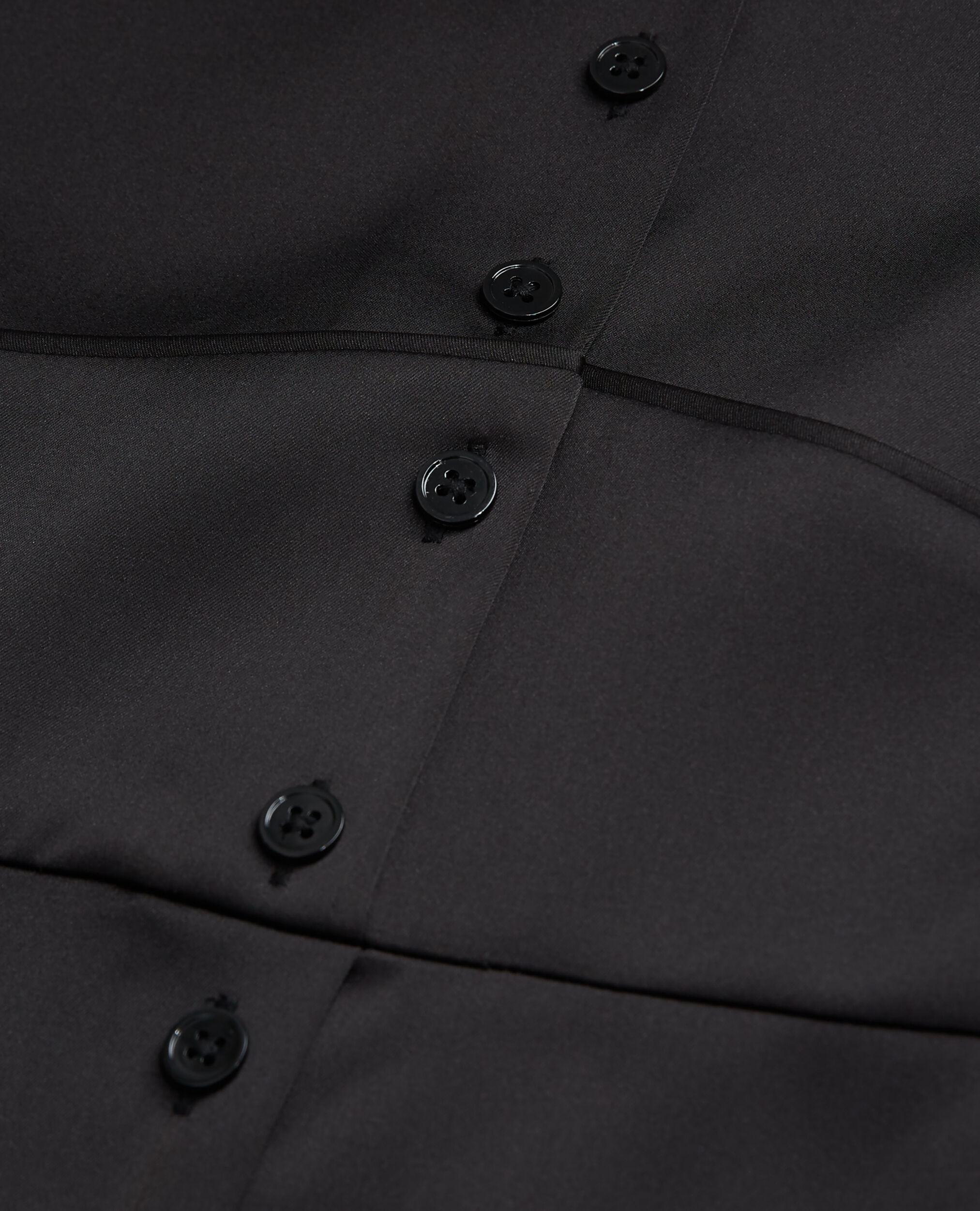 Vestido largo negro botonadura, BLACK, hi-res image number null