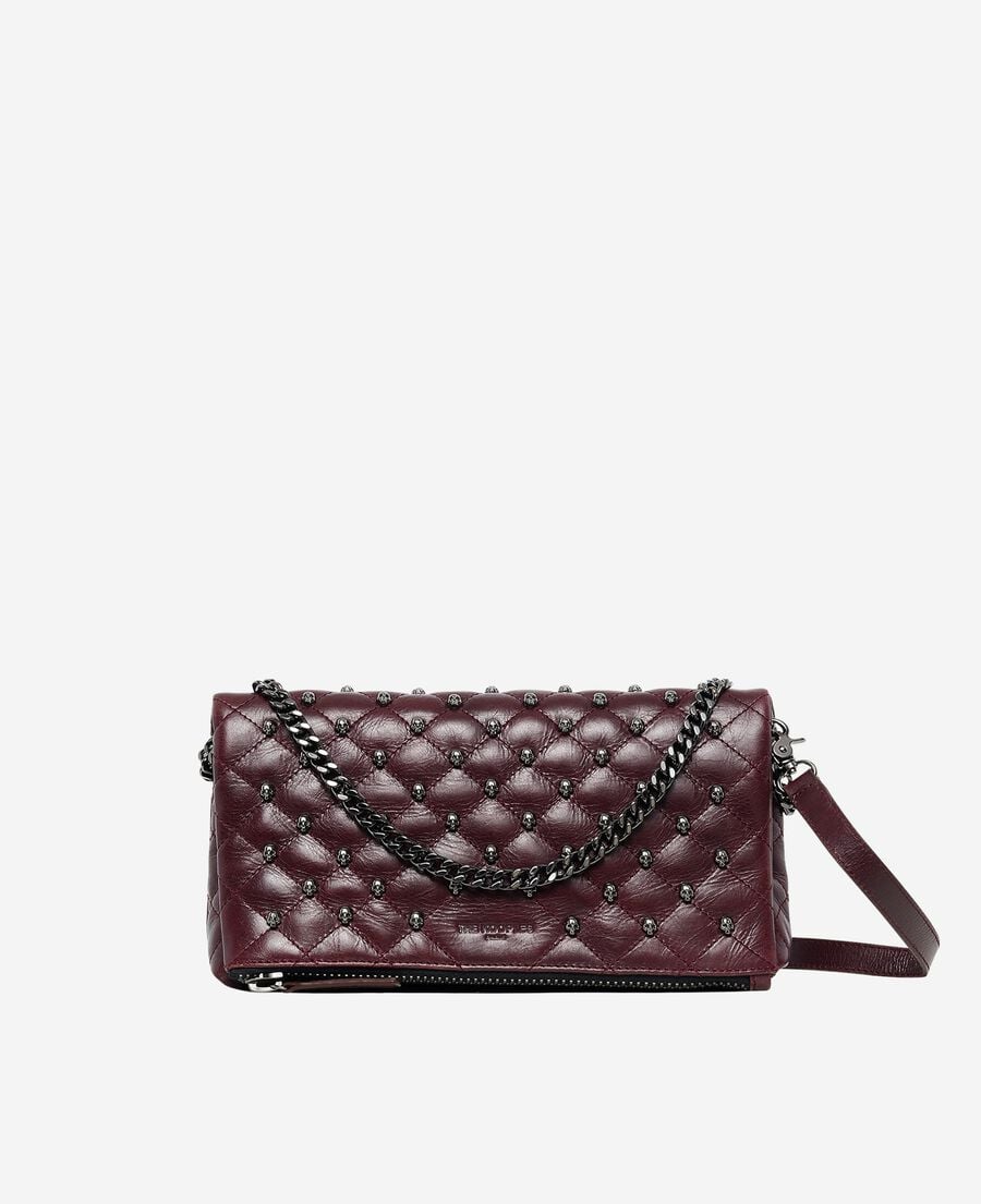 The Kooples DAMEN BURGUNDY erbschaftsmappe small aus bordeauxrotem leder