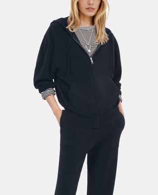 The Kooples F BLACK black wool and cashmere hoodie