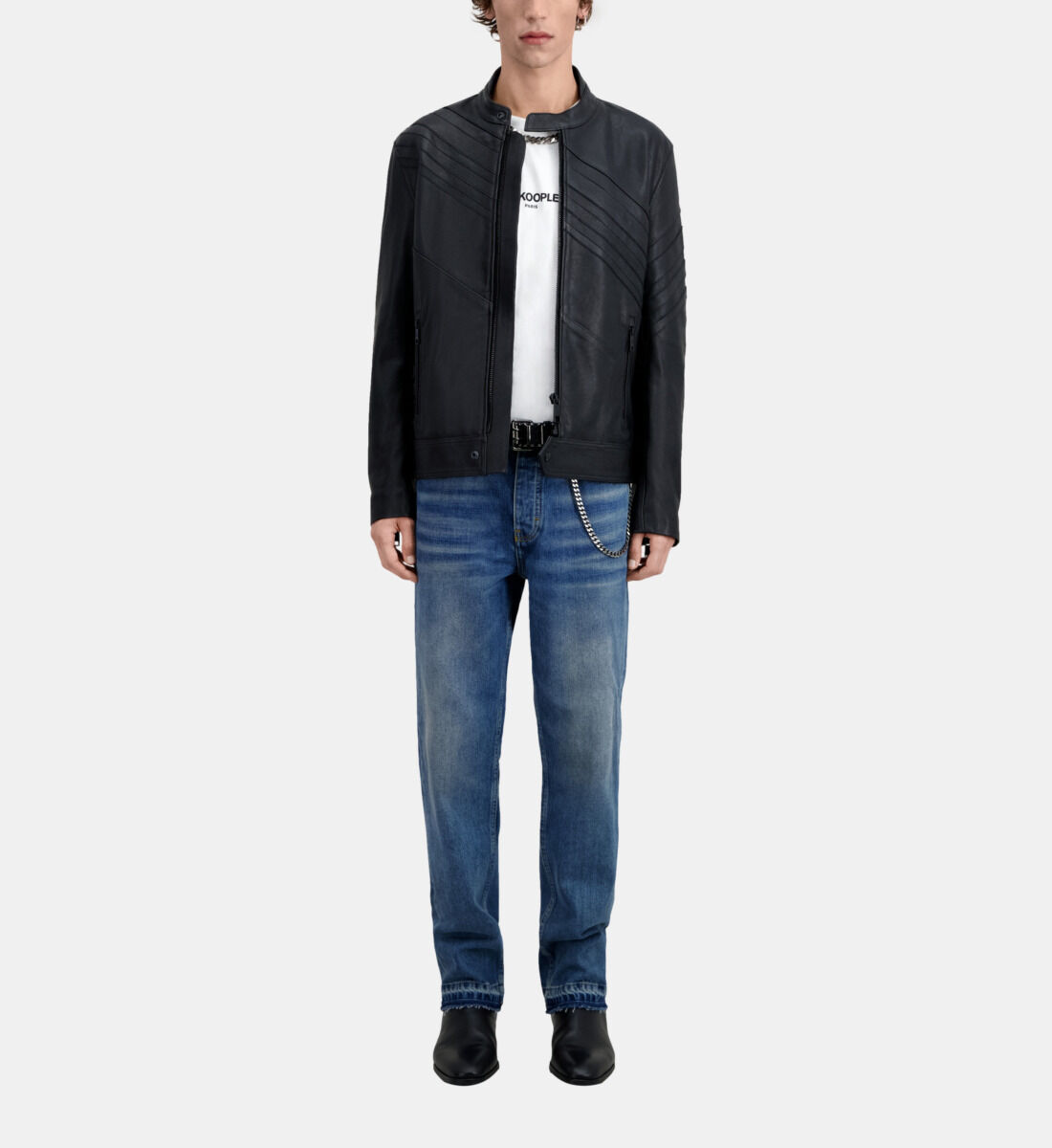 Kooples leather on sale biker jacket