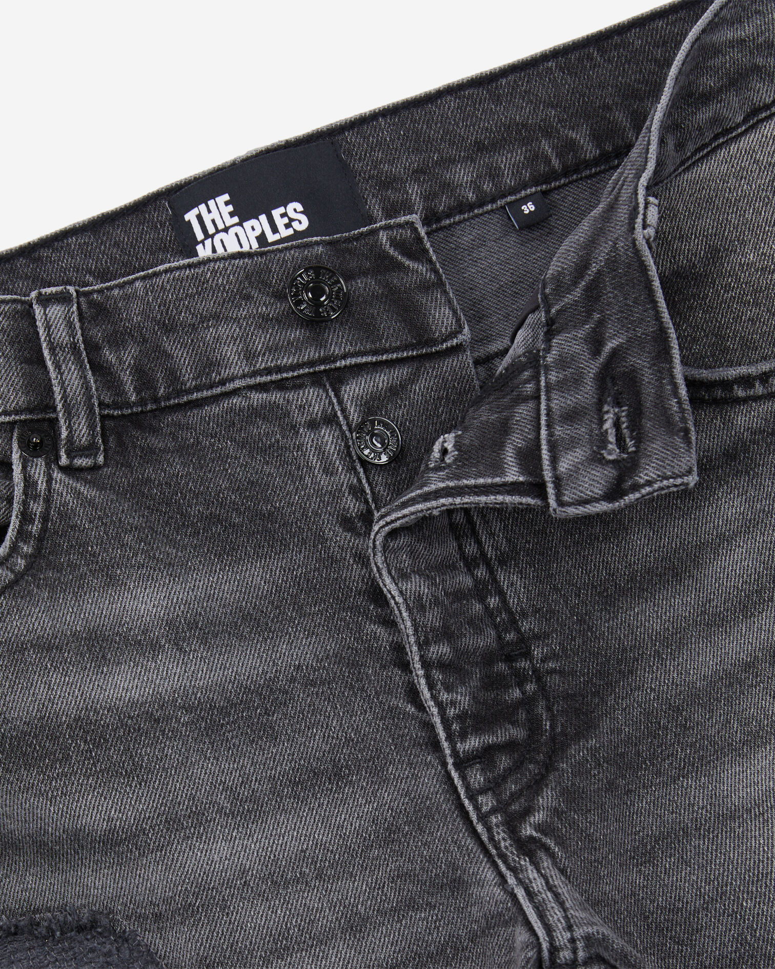 Vaqueros grises rectos, LIGHT GREY MEL/WHITE, hi-res image number null
