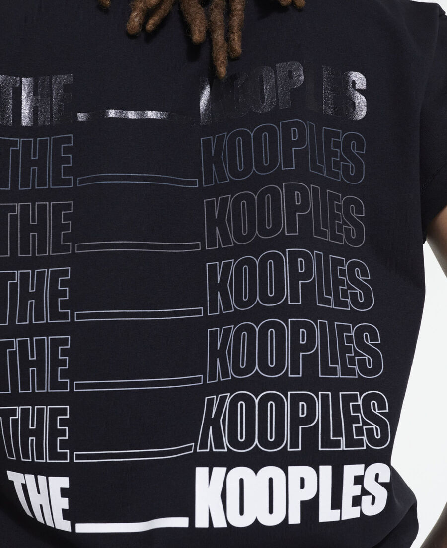 schwarzes t-shirt mit the kooples logo