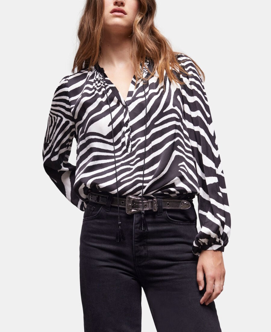 The Kooples WOMEN BLACK black gemstone belt with western-style buckle