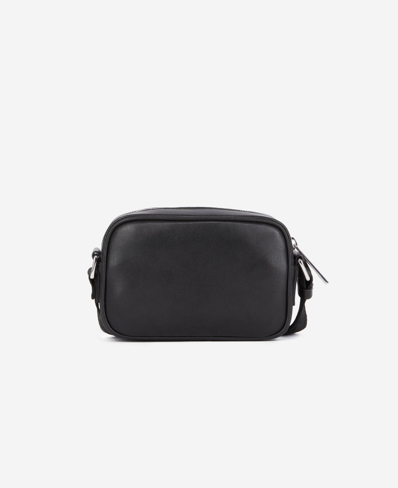 The Kooples MEN BLACK small black leather messenger bag