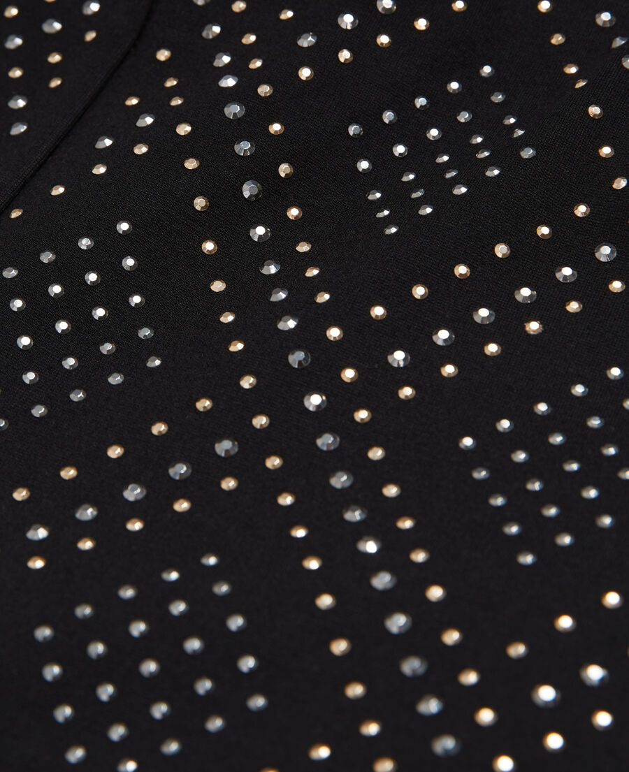 black pants with rhinestones