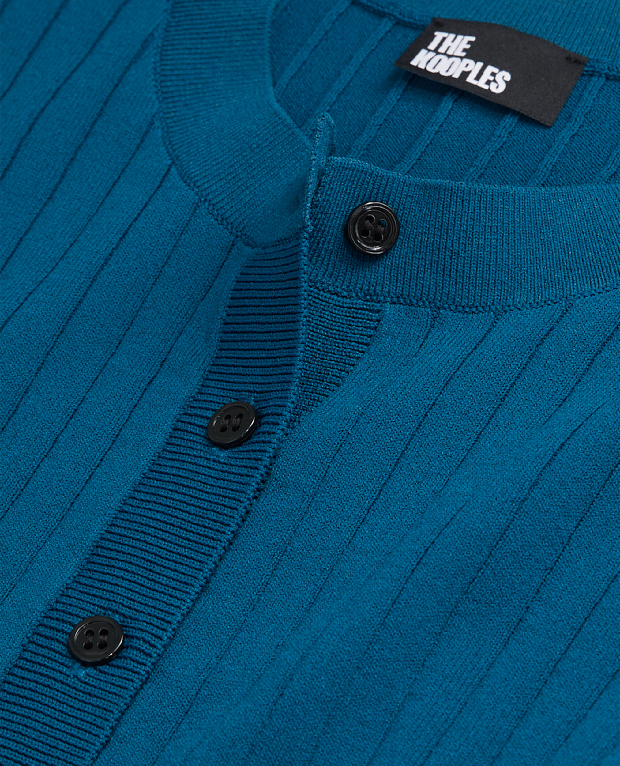Cardigan bleu côtelé court, MEDIUM BLUE, hi-res image number null