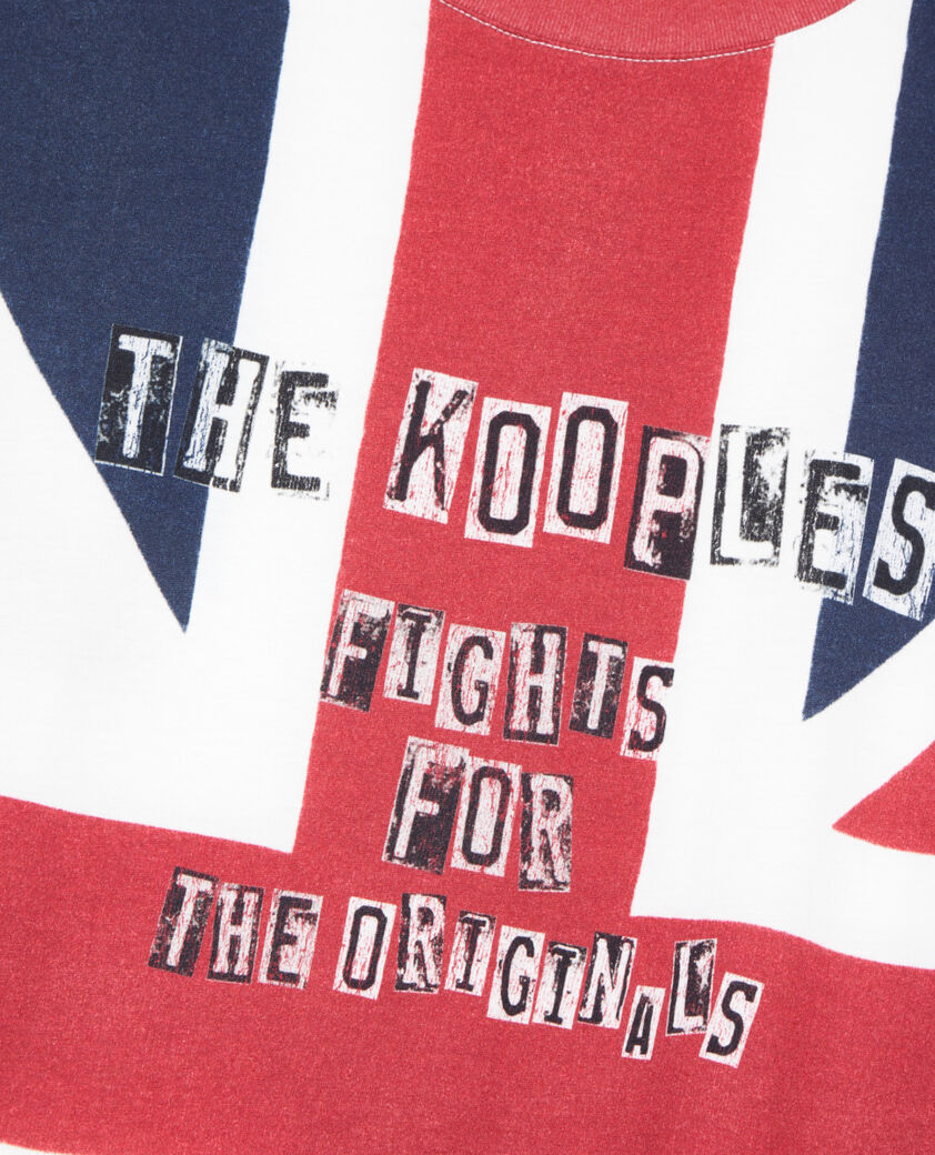 The Kooples HOMME RED t-shirt imprim&eacute; uk flag