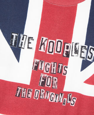 The Kooples MEN RED uk flag printed t-shirt